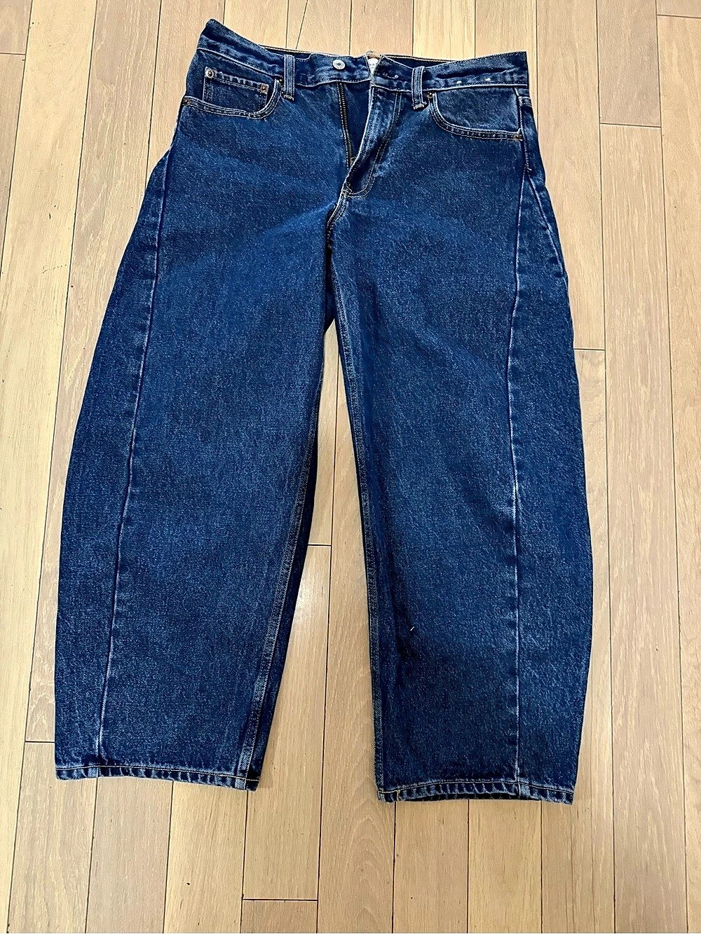 Abercrombie & Fitch The Barrel Jean Mid Rise Blue Jeans Waist 27
